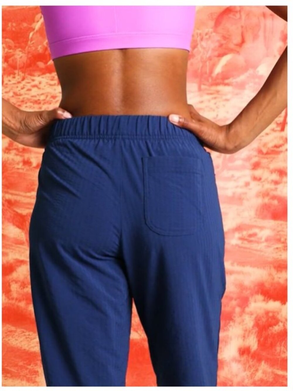 Title Nine Pants Womens L BLue Slaycation 28" Ankle Crop Outdoor Stretch - Picture 2 of 14